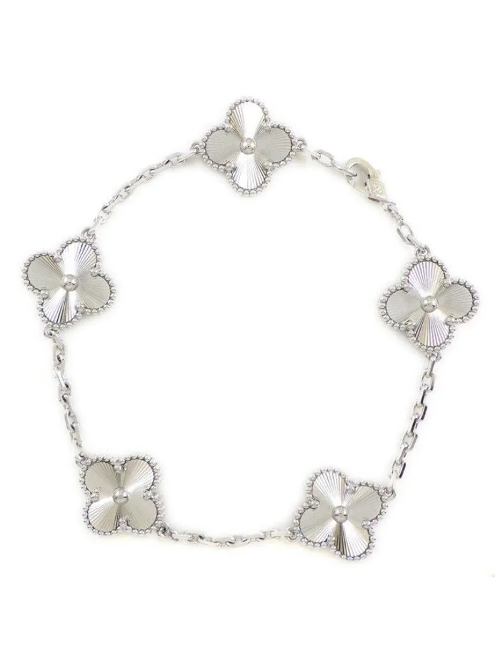 Van Cleef & Arpels Bracelet Vintage Alhambra 5 Motif Guilloche 18
